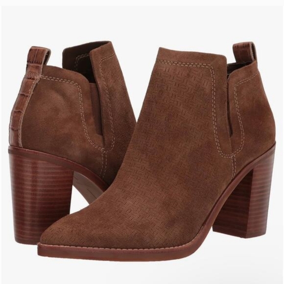 Dolce Vita Sirano Western Boho Suede Block Heel Bootie 9.5M - Picture 14 of 15